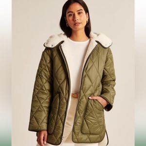 Abercrombie Quilted Sherpa Liner Jacket